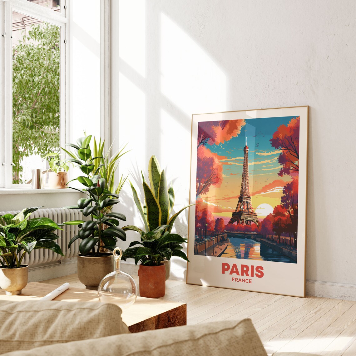 Paris France Travel Market, Modern Travel Art - Image 3