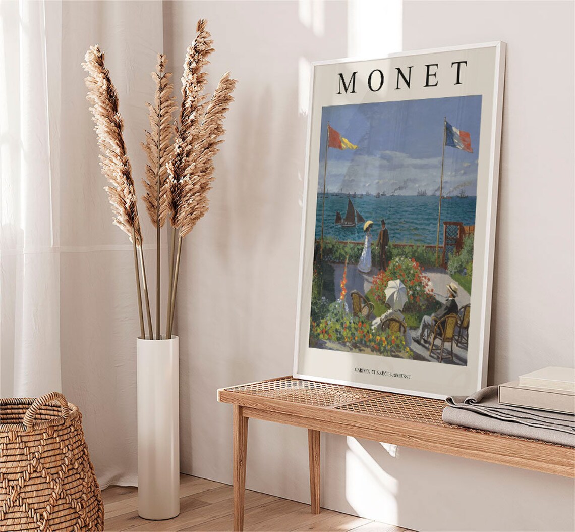 Claude Monet Garden at Sainte-Adresse Seaside Exhibition Poster - Image 3