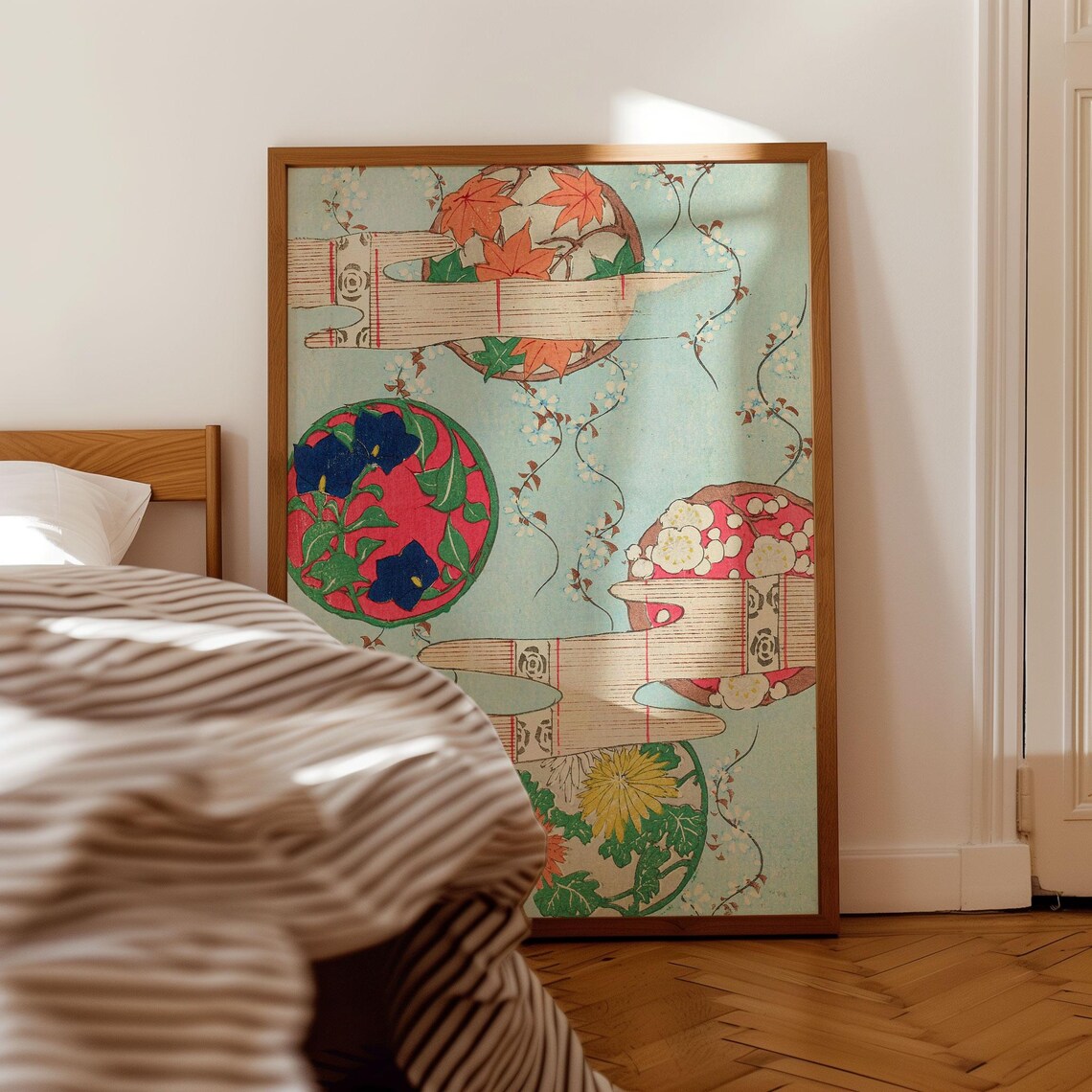 Korin Furuy Japanese Floral, Vintage Ukiyo-e Poster - Image 2