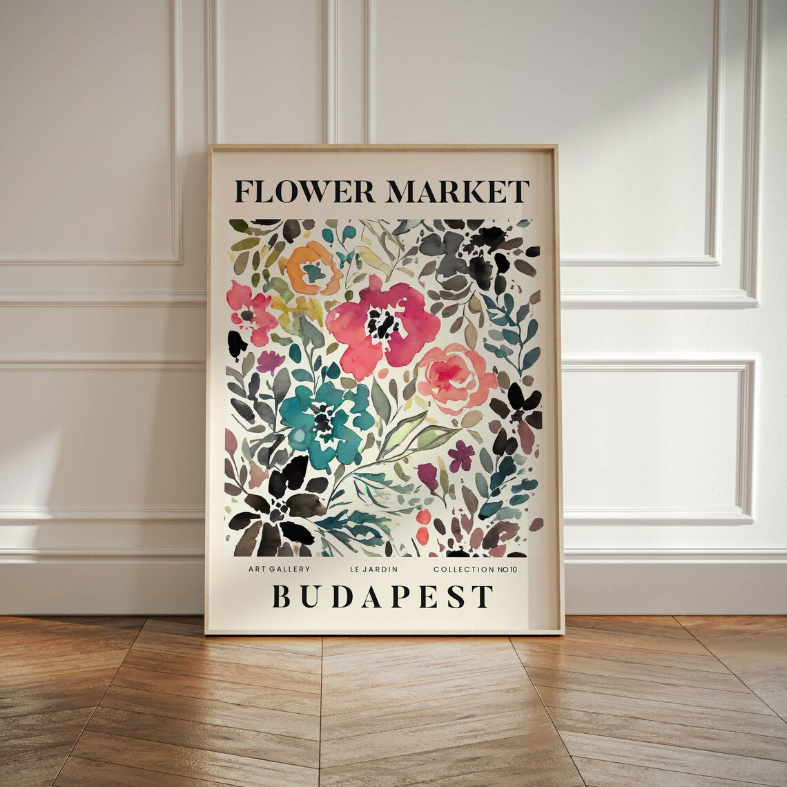 Budapest Abstract Flower Market Print Colourful Plant Art Modern Gallery Wall Art Floral Poster Gift For Friend Living Room Bedroom - Image 4