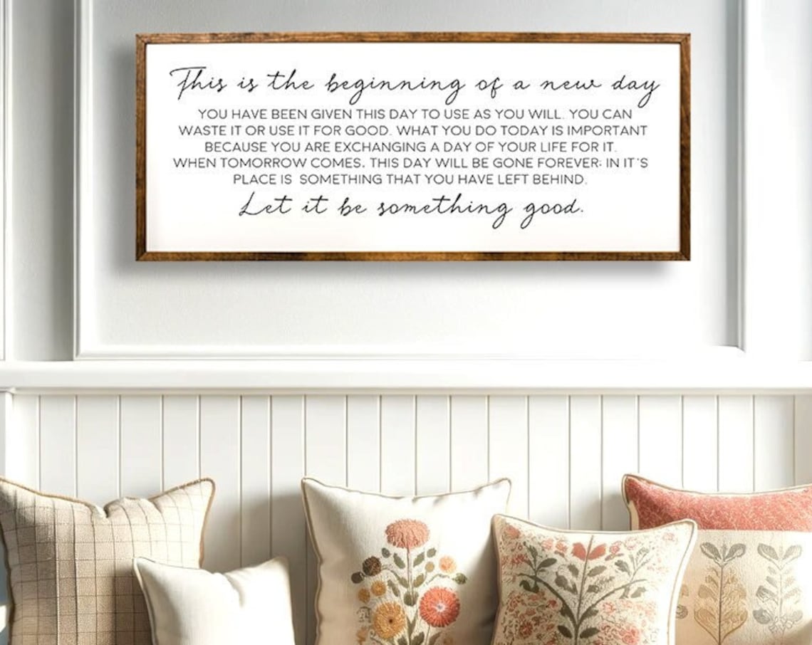 Today Is A Good Day Inspirational Farmhouse Wall Art Print