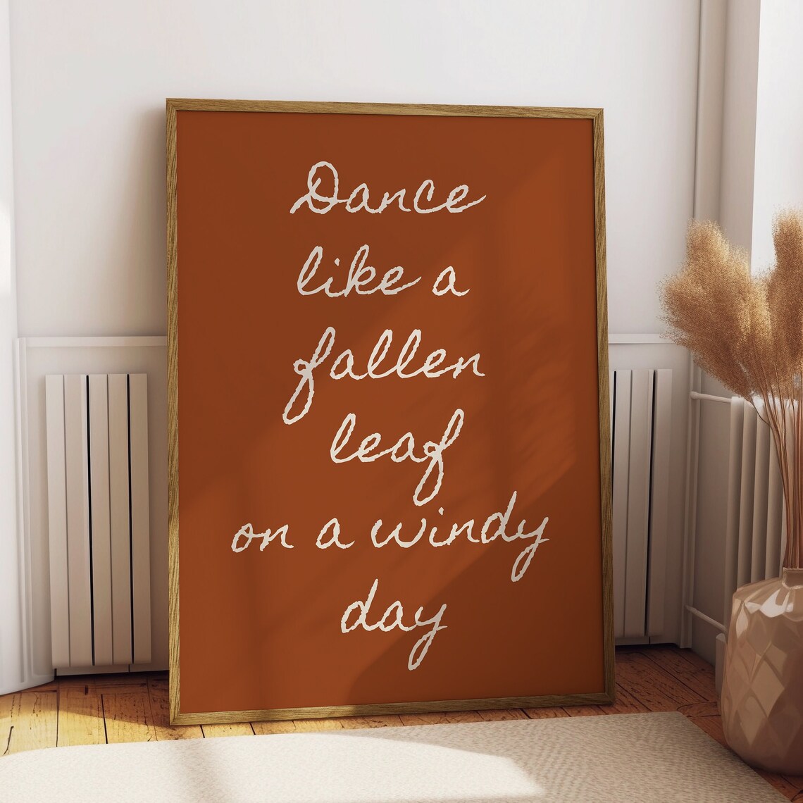 Dance Like a Fallen Leaf on a Windy Day Autumn Poetry Quote Poster