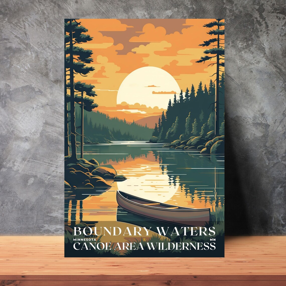Boundary Waters Canoe Area Wilderness Travel Poster - Image 3