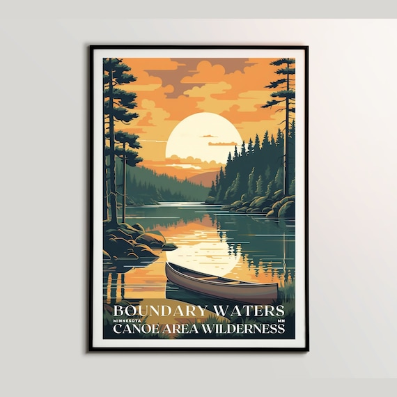 Boundary Waters Canoe Area Wilderness Travel Poster
