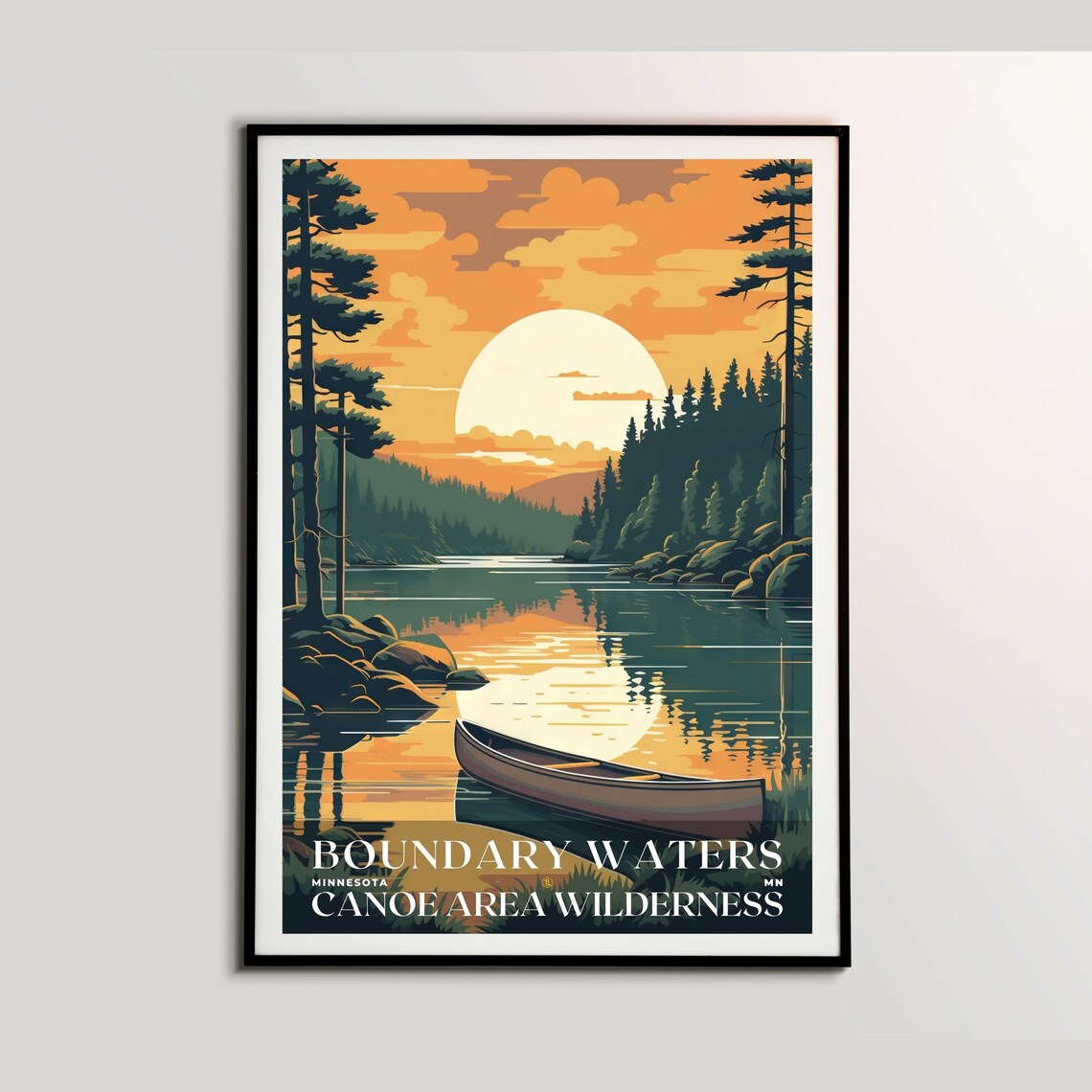 Boundary Waters Canoe Area Wilderness Travel Poster