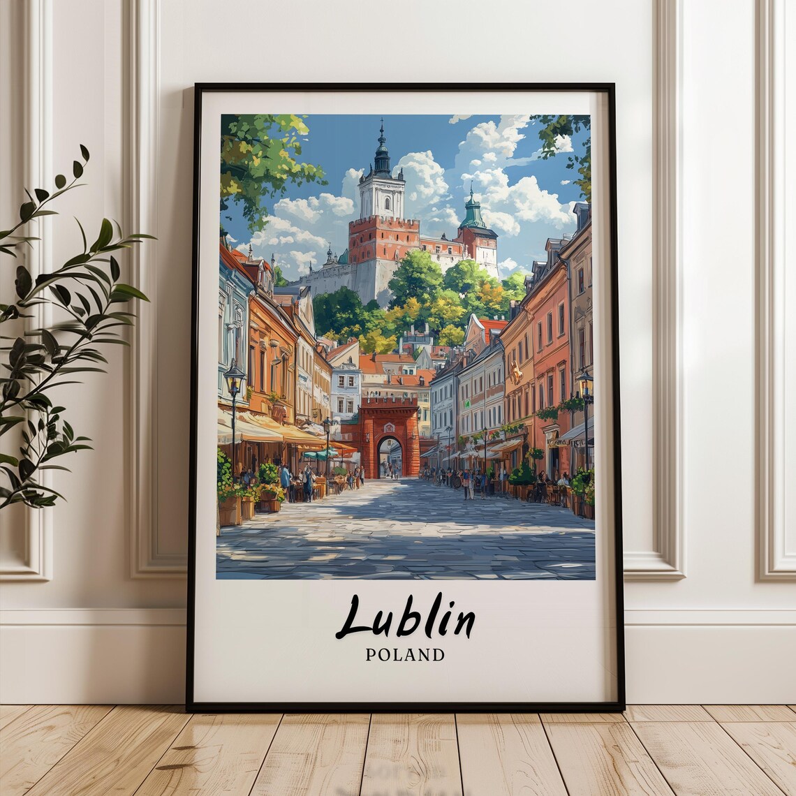 Lublin Travel Print, Poland Wedding Gift