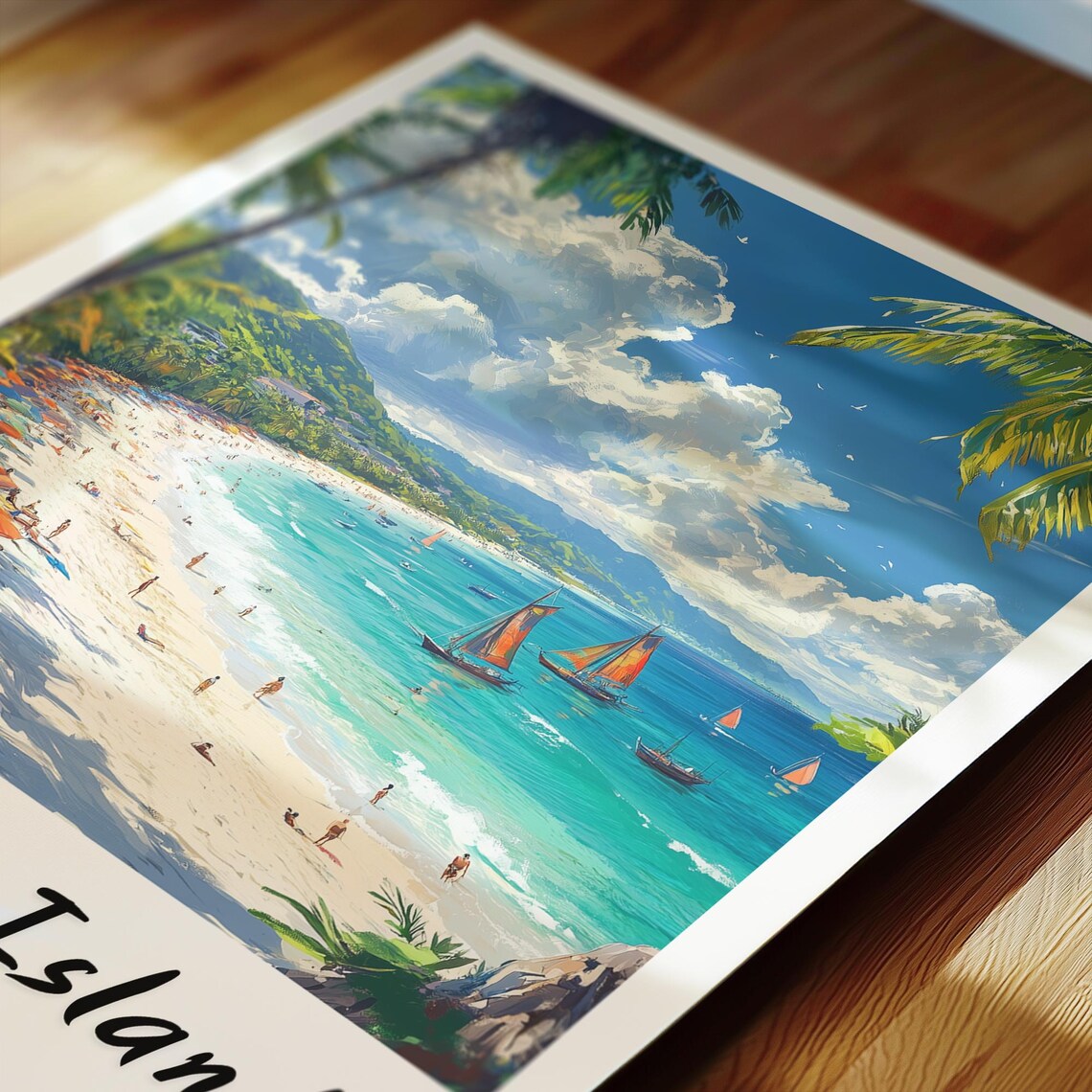 Taal Volcano Philippines Travel Poster, Minimalist - Image 2