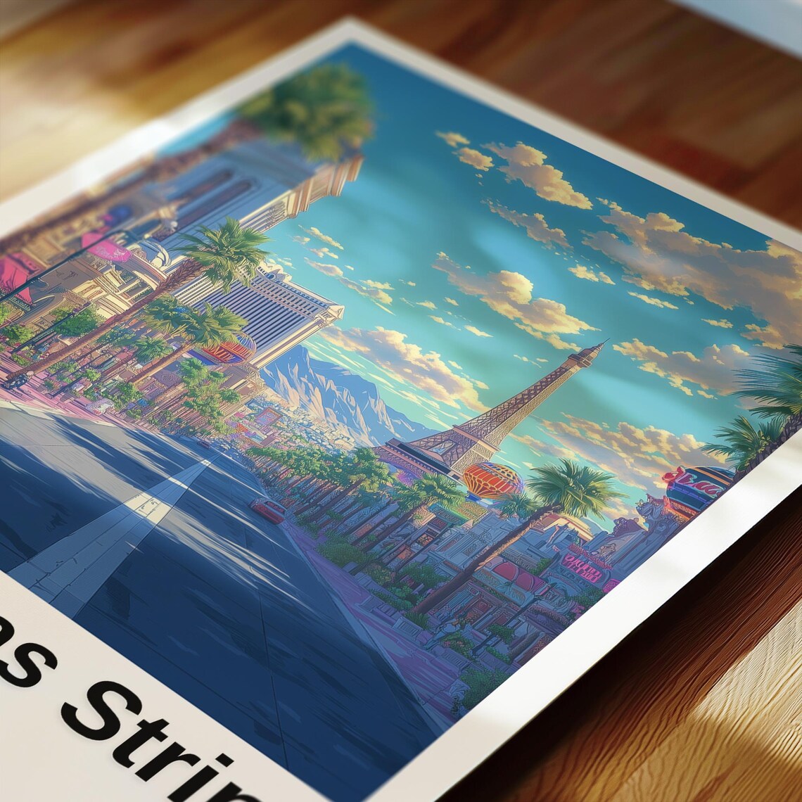 Las Vegas Strip Travel Poster, Nevada Wedding Gift - Image 2