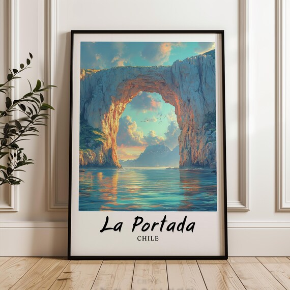 La Portada Travel Poster, Chile Wedding Gift