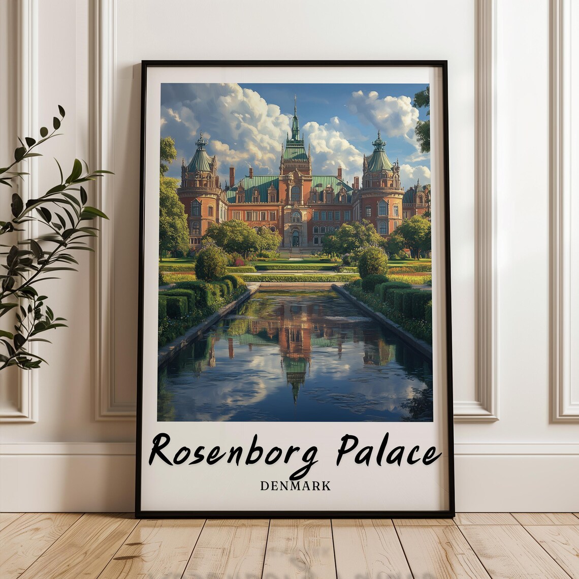 Rosenborg Palace Denmark Minimalist Travel Poster