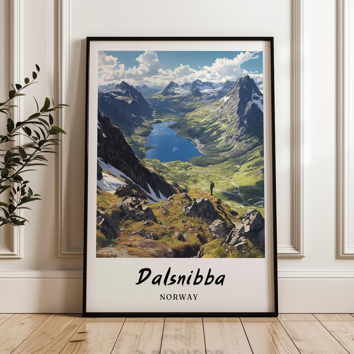 Dalsnibba Norway Travel Poster, Minimalist Gift