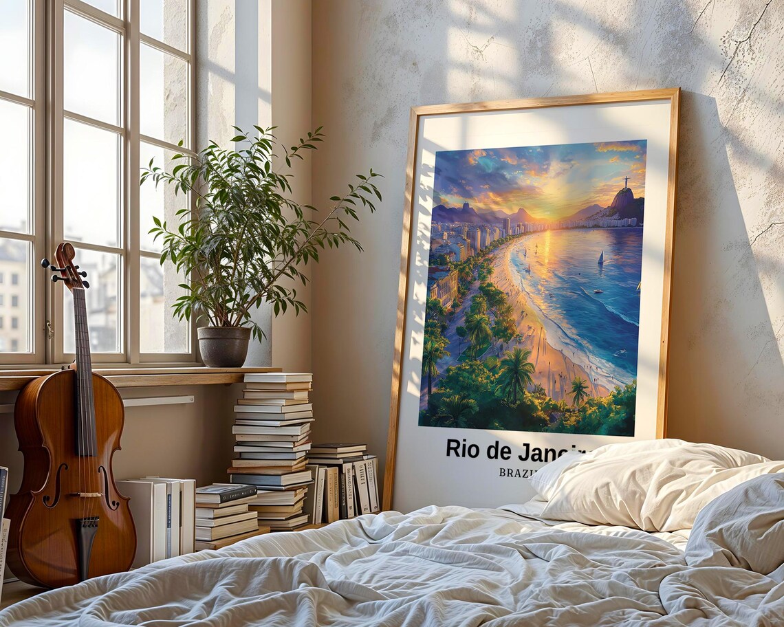 Rio De Janeiro Travel Poster, Brazil Illustration - Image 3
