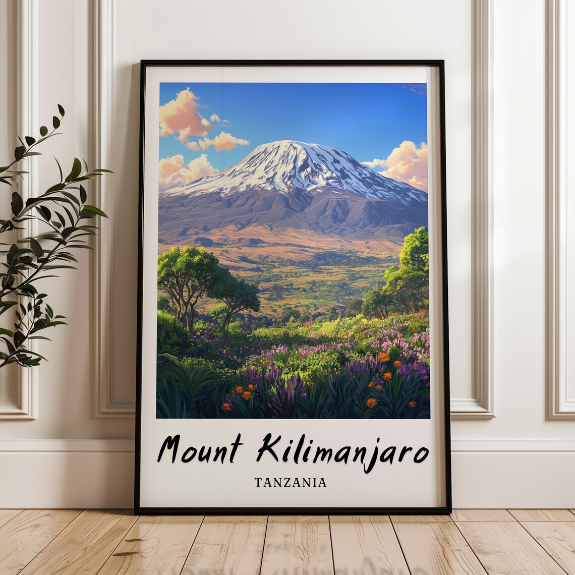 Mount Kilimanjaro Tanzania Travel Poster