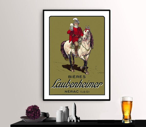 Bieres Laubenheimer Vintage Fooddrink Poster Poster Paper Sticker Or Print Gift Idea