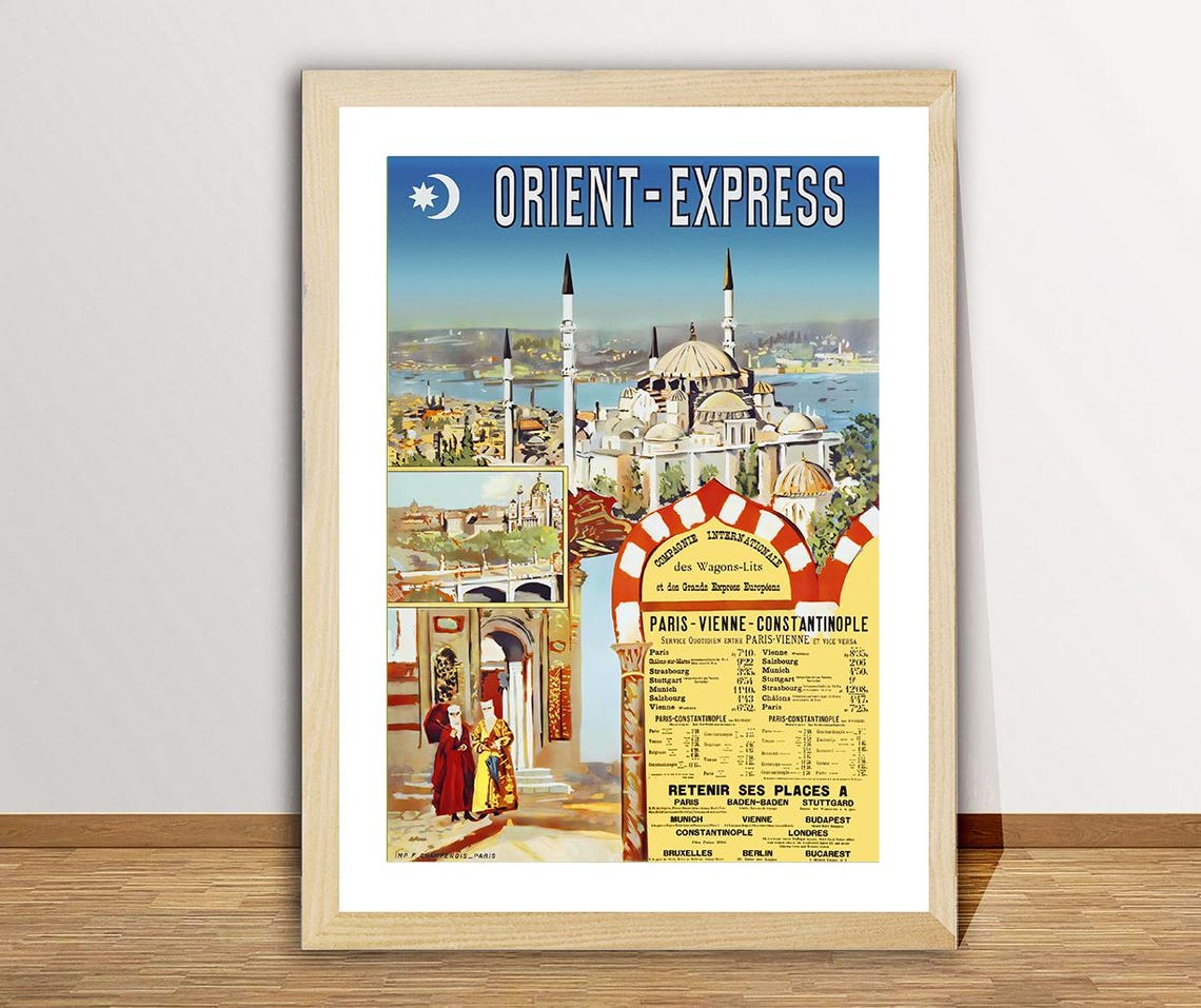 Orient Express Paris Vienna Constantinople Luxury Train Poster