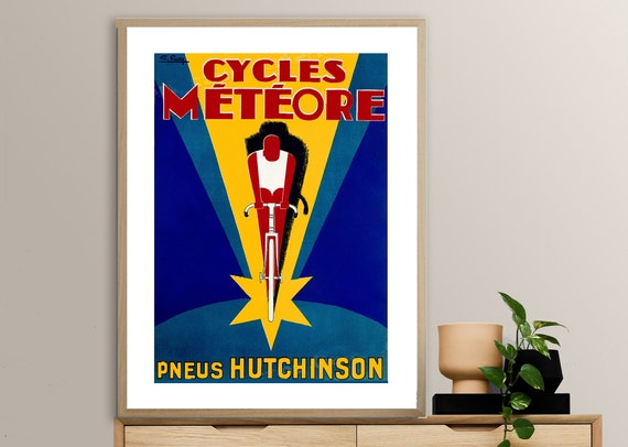 Cycles Meteore Vintage Bicycle Poster Poster Paper Or Print Gift Idea Wall Decor