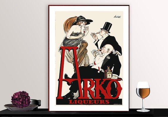 Arko Liqueurs Vintage Fooddrink Poster Poster Paper Or Print Gift Idea