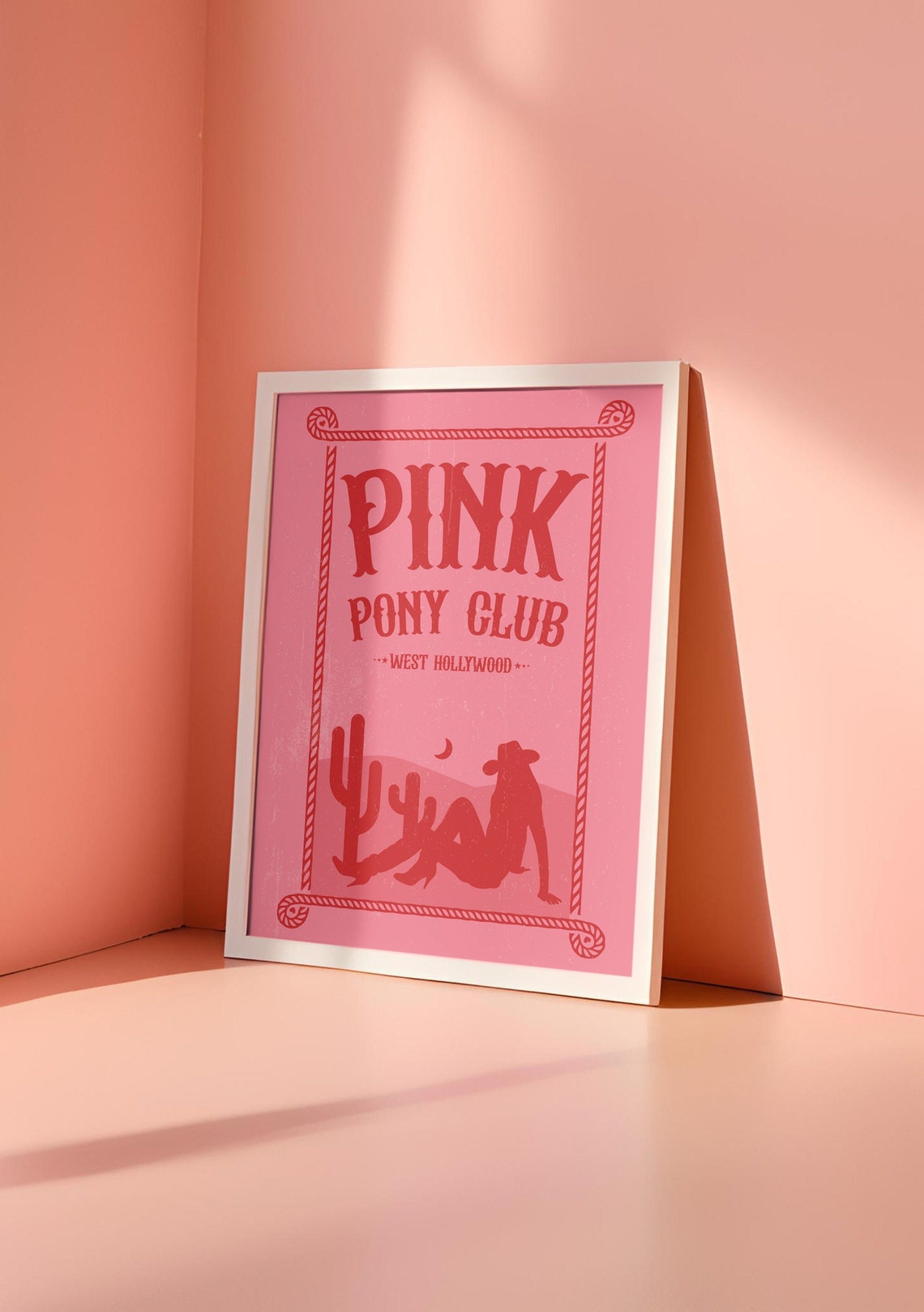 Pink Pony Club Art Print Chappell Roan Wall Art Music Song Lyrics Poster Red And Pink Matchbook Print Retro Cowgirl Queer Prints