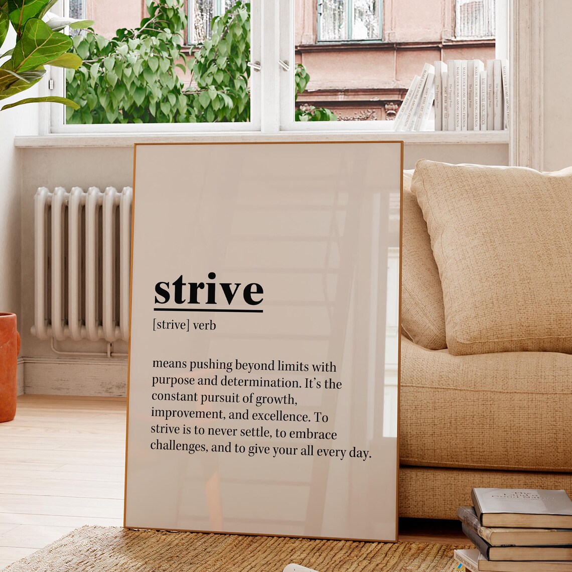 Strive Wall Art Office Print Motivational Poster Gift For Him Gym