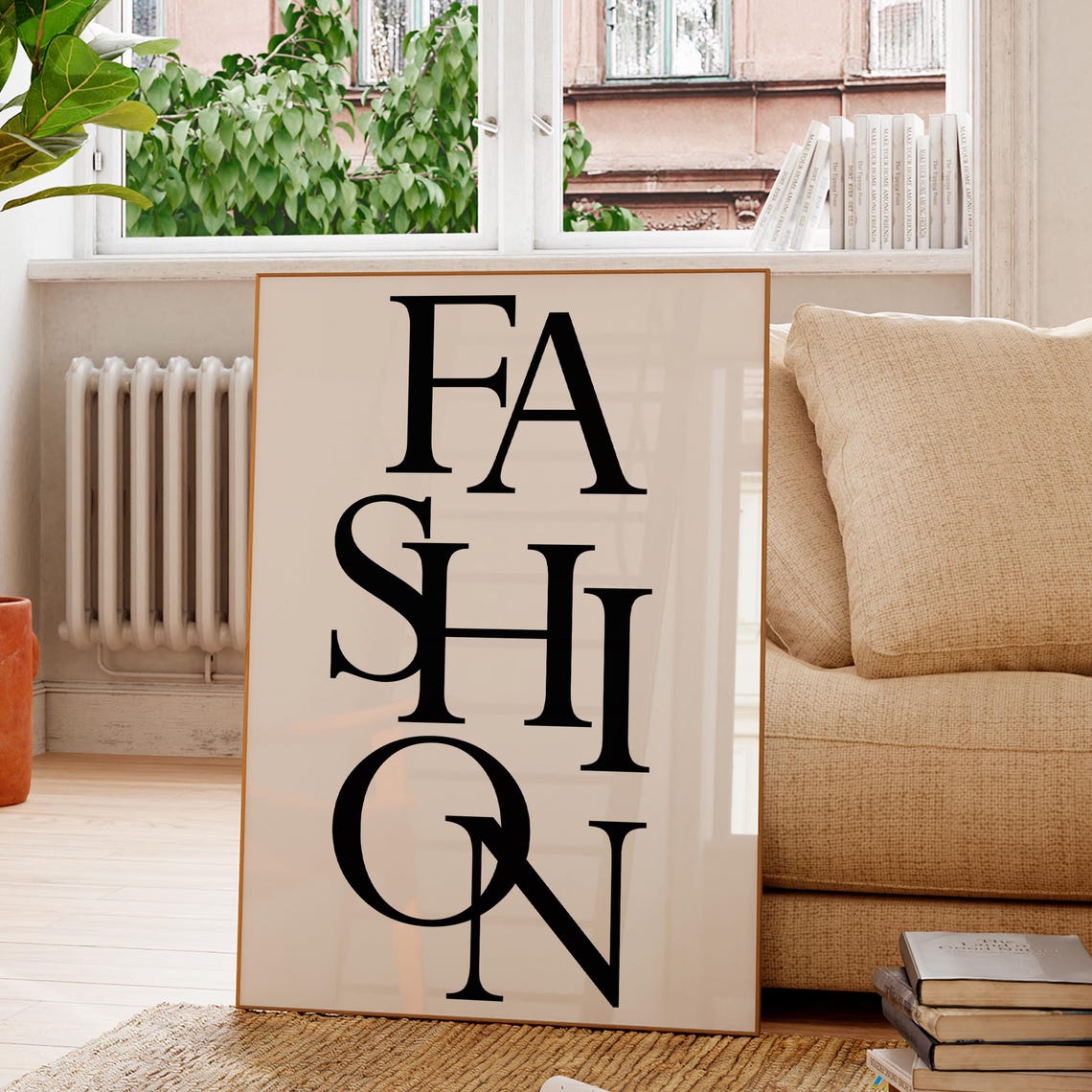 Trendy Fashion Wall Art Black And White Poster Teen Girl Room Decor For Beauty Apartment