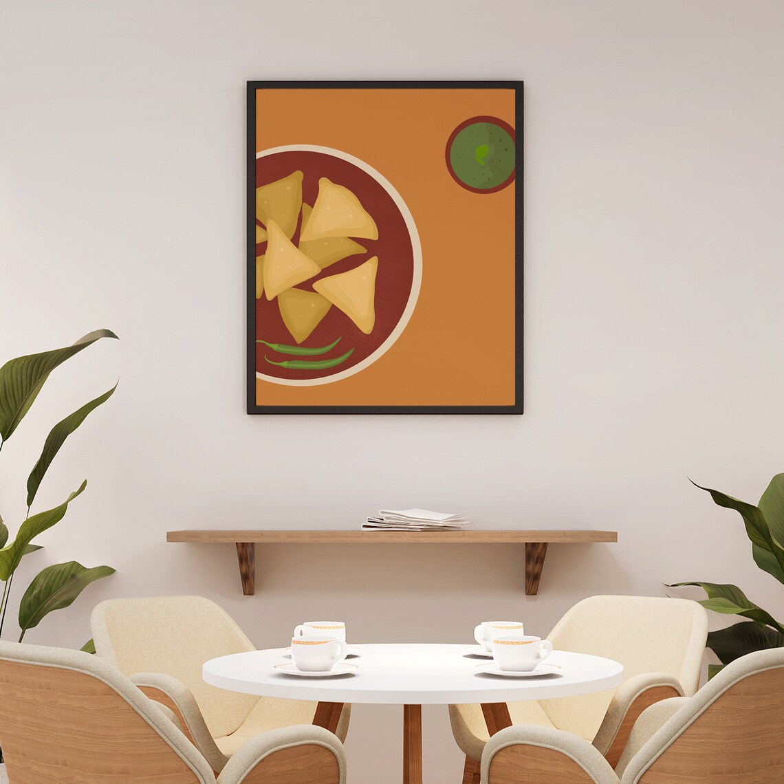 Samosa Art Print, Modern Asian Kitchen Decor - Image 4