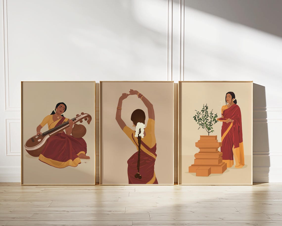 Tulsi Pooja Art, South Indian Hindu Art - Image 5