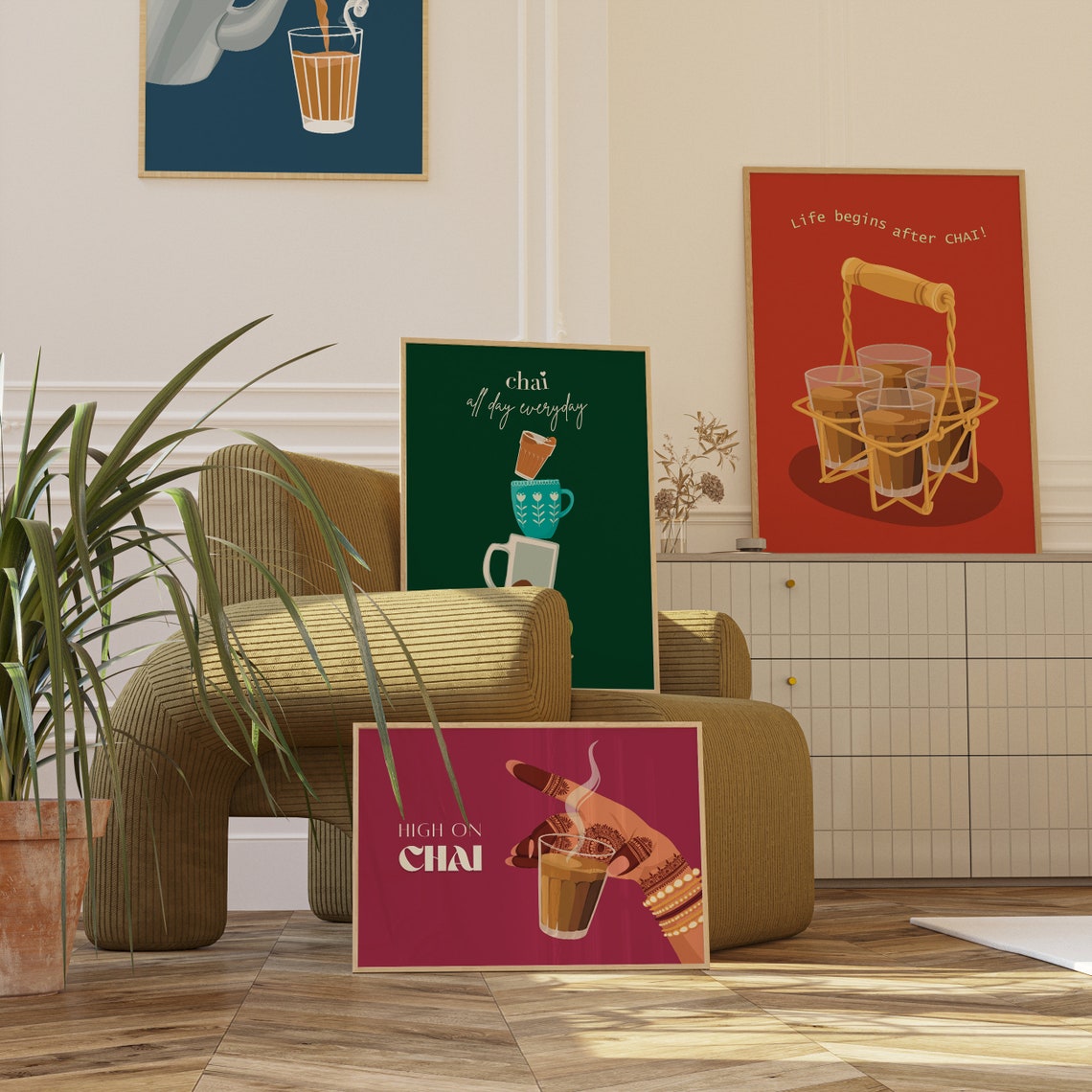 Chai Art Print, Indian Kitchen Wall Art - Image 2