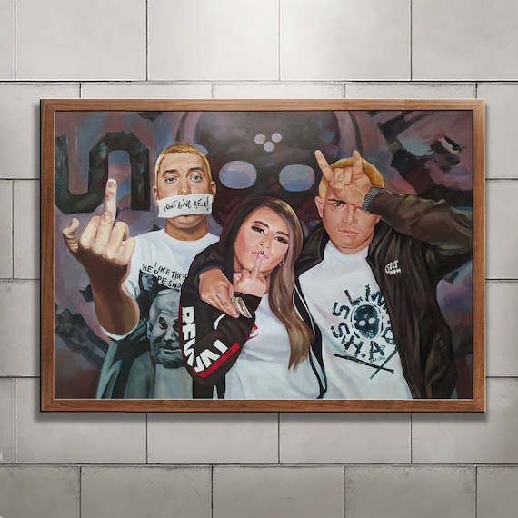 Graffiti Style Custom Group Oil Portrait Trio Street Art Poster