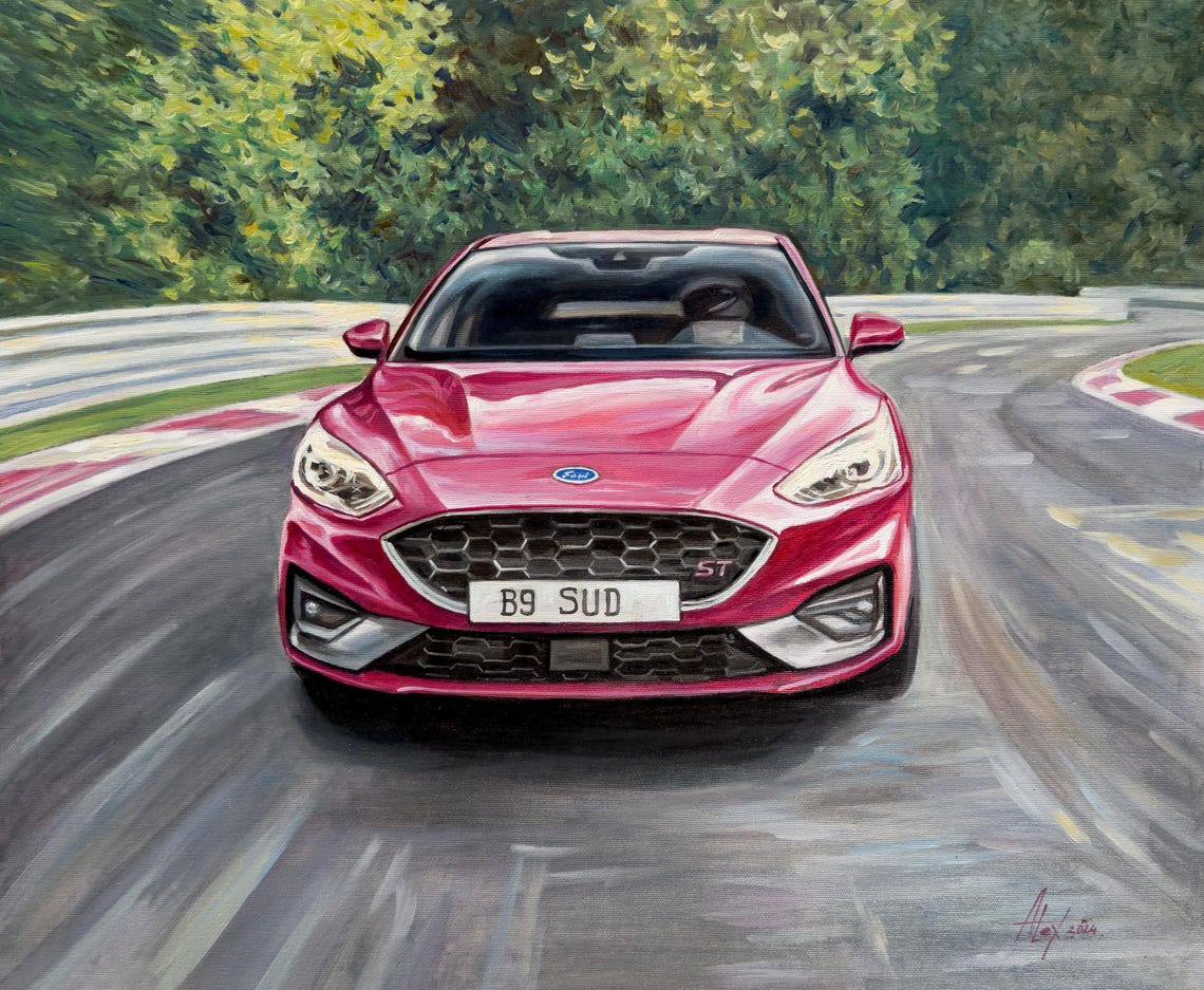 Personalized Car Portrait in Oil, Custom Vehicle Art Print - Image 2