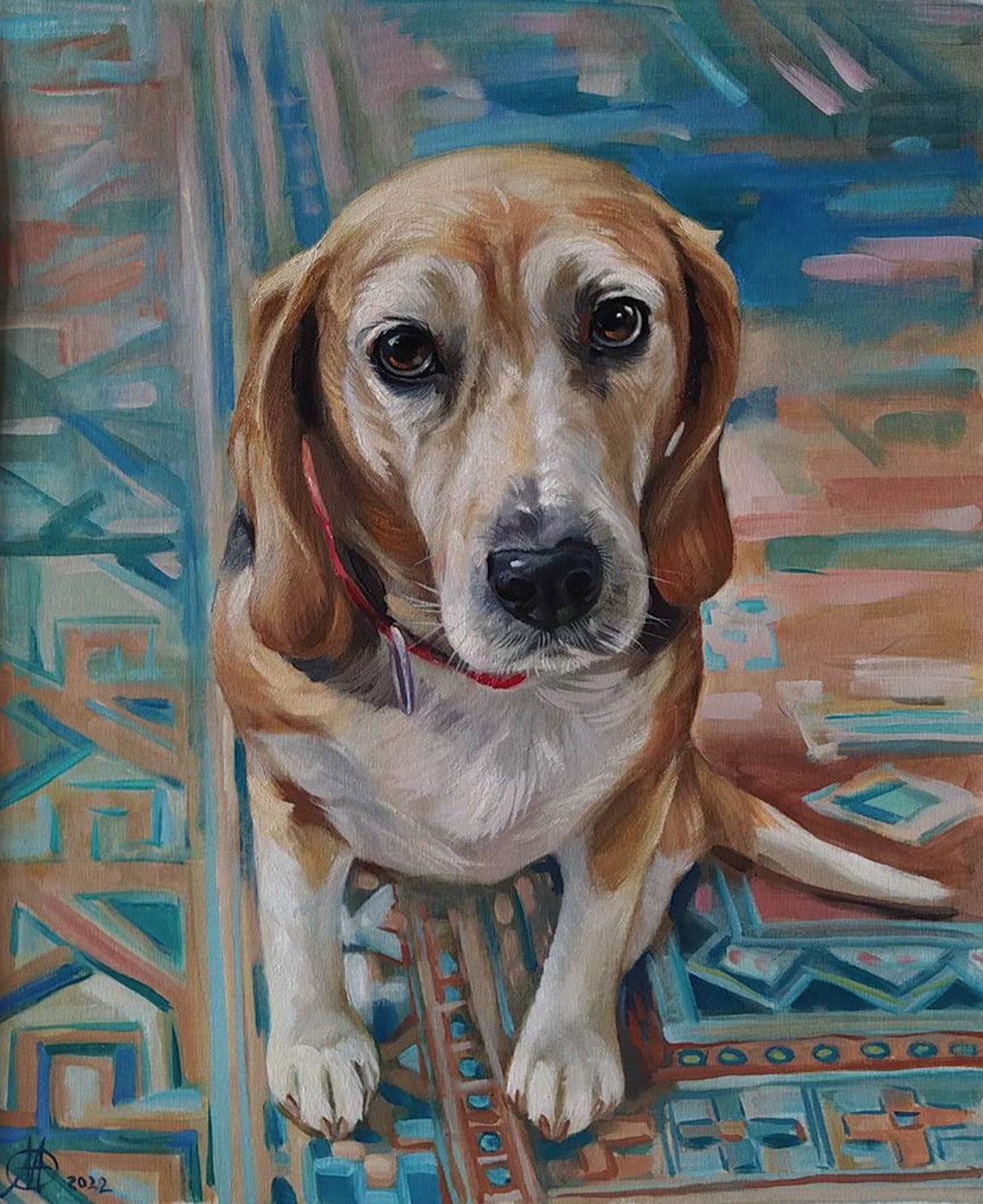 Custom Oil Painting Of Your Beloved Pet Pet Portrait Commission Handmade Pet Portrait Painting Oil On - Image 2