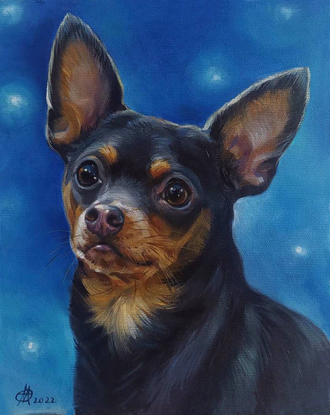 Original Oil Pet Portrait Painting Unique And Heartfelt Gift Custom Oil Pet Portrait Painting Dog Cat Or Horse - Image 3