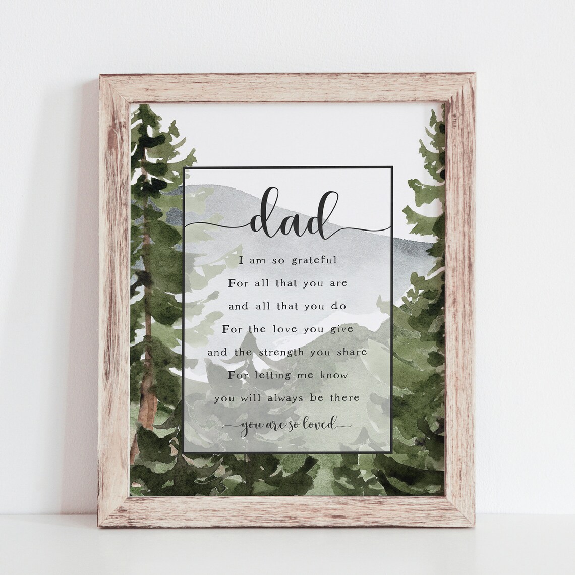 Instant Dad Quote Meaningful Birthday Art Print - Image 4