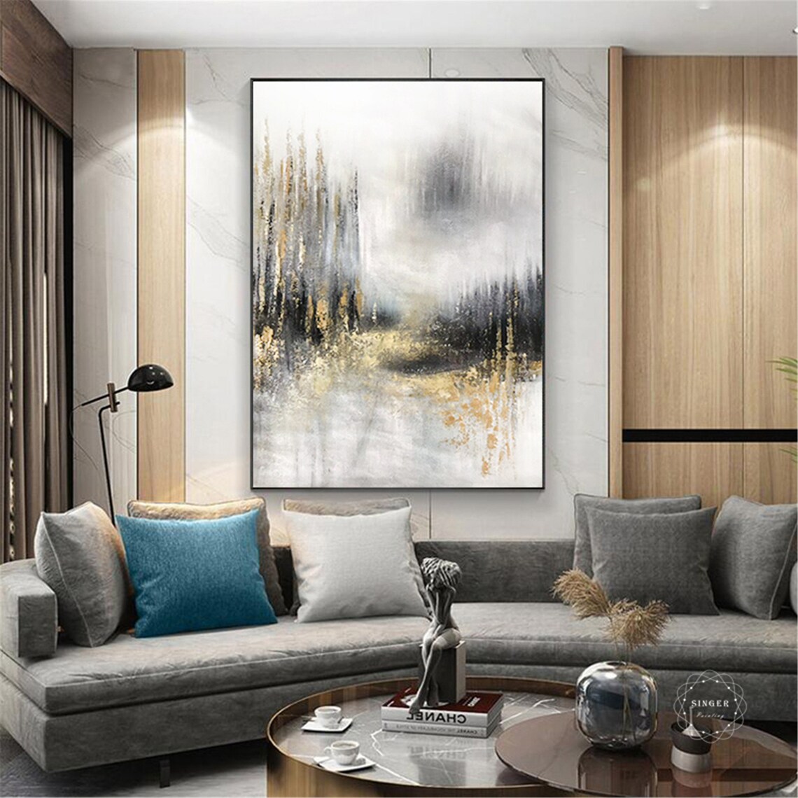 Abstract Painting, Wabi Sabi Modern Art Print - Image 2