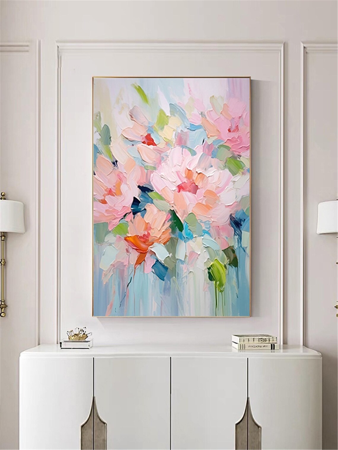 Abstract Pink Floral Art Print, Personalized Gift - Image 3