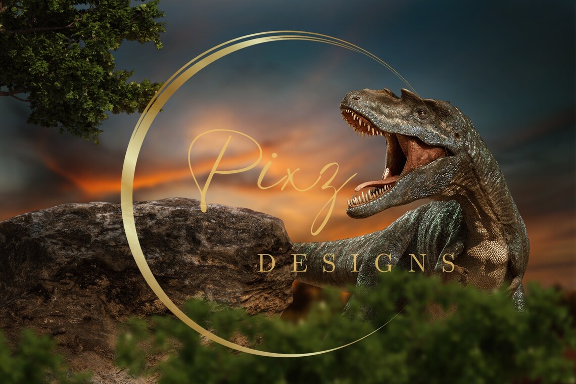 Dinosaur Background, Photography Backdrop Ledge - Image 2