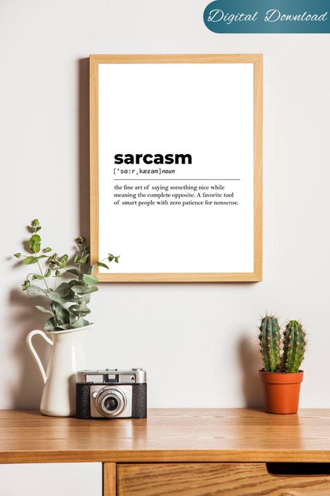 Funny Sarcasm Definition Poster Witty Gift for Coworkers Office Decor - Image 2