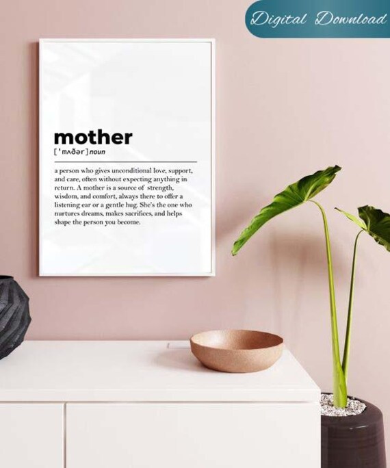 Mothers Day Gift Personalised Gift For Mum Mom Definition Print Mom Mum Mommy Mummy Quote Gifts Dictionary Meaning