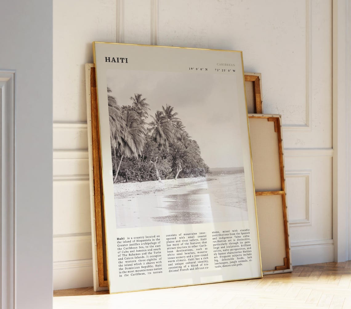 Haiti Tropical Beach Poster Print