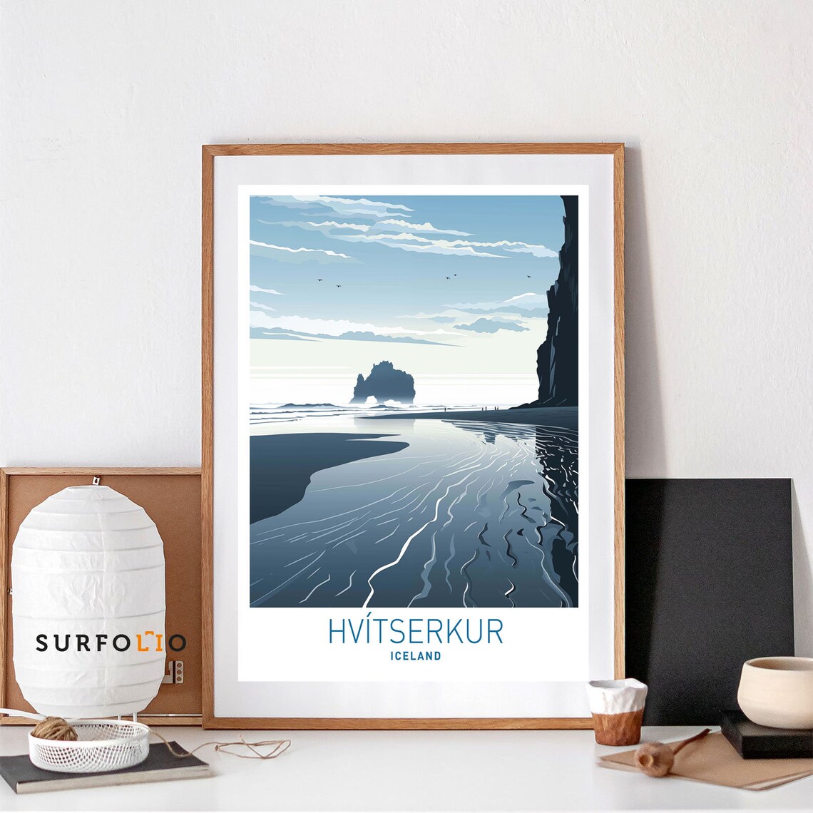 Hvitserkur Iceland, Basalt Sea Stack Illustration
