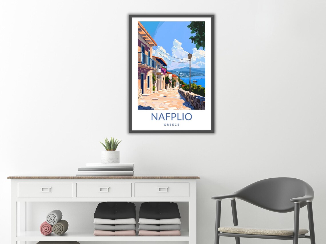 Nafplio Greece Old Town Vintage Travel Poster Seaside Street Art - Image 2