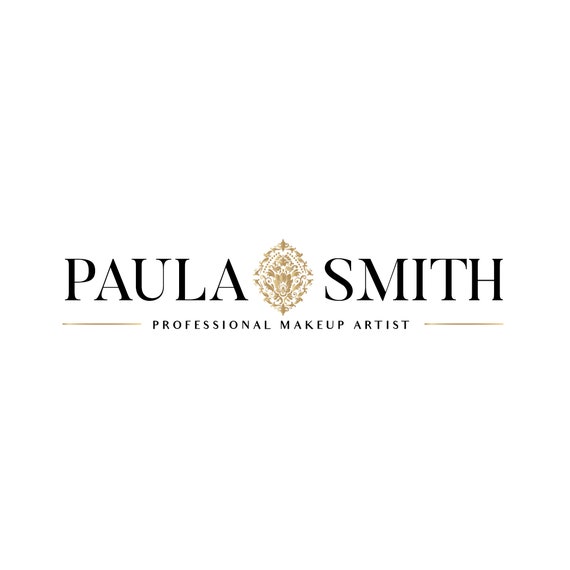 Premade Logo Gold Decorative Logo Real Estate Agent Boutique Logo Photography Logo Hair Nail Spa Salon Microblading Logo Makeup Artist Logo
