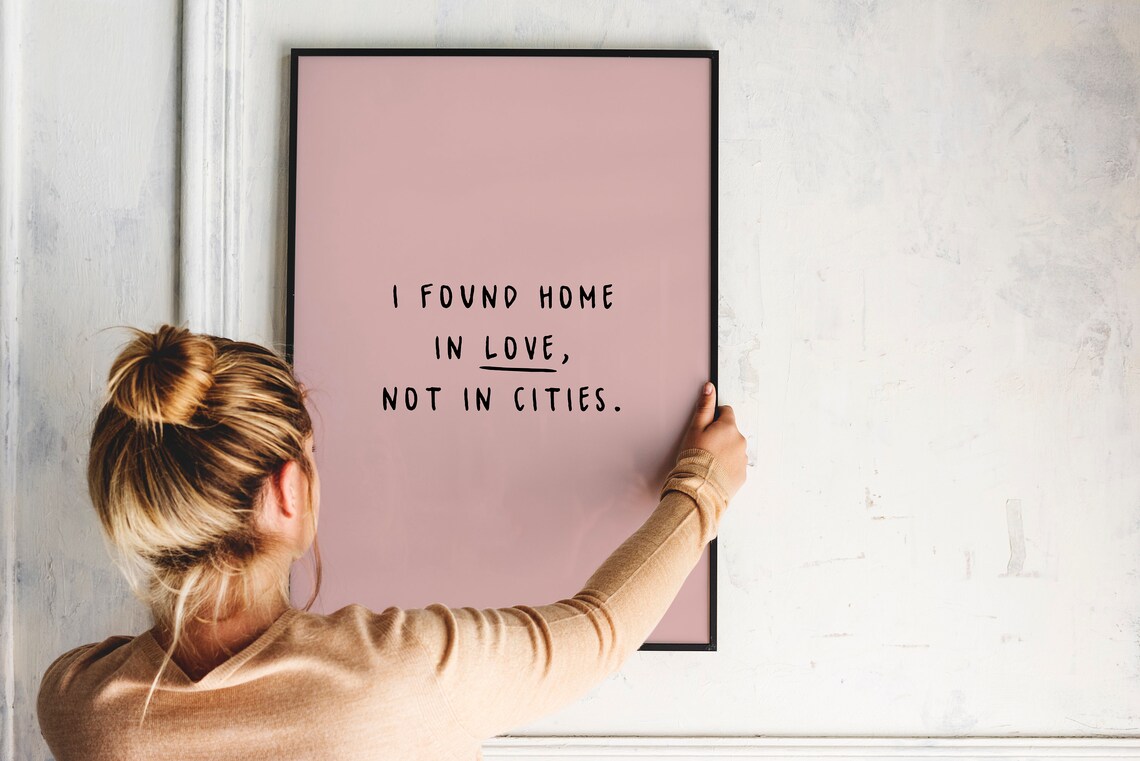 I Found Home in Love, Boho Wall Art Print - Image 3