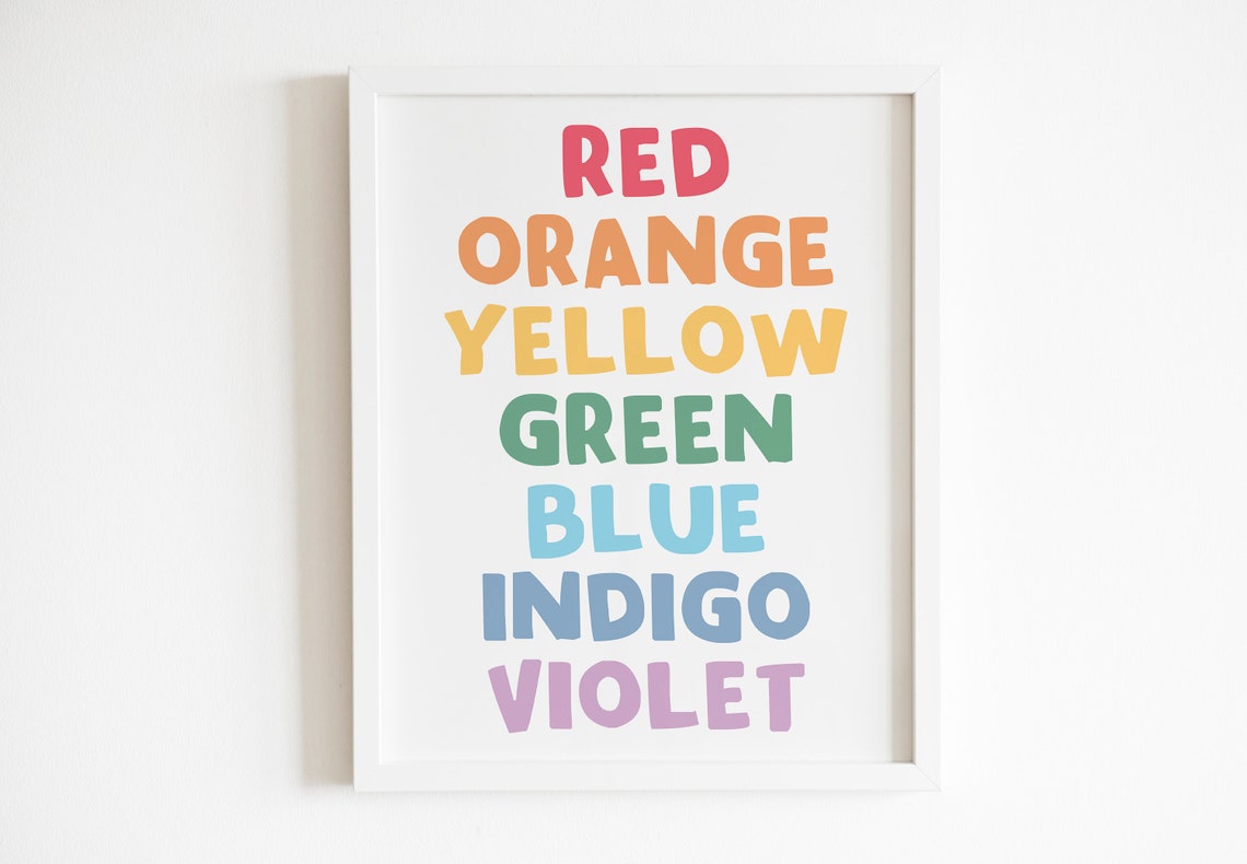 Rainbow Colors Red Orange Yellow Green Blue Indigo Violet Poster - Image 2