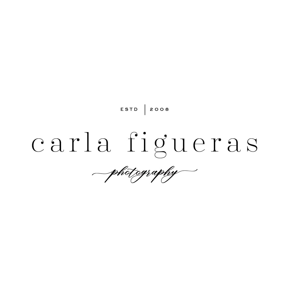 Carla Figueras Photography Estd 2008 Minimal Serif Logo Poster - Image 2