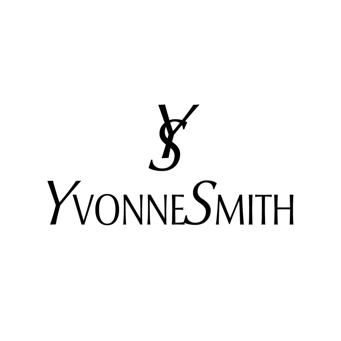 Yvonne Smith Elegant Modern Minimal YS Monogram Black Logo Poster - Image 2