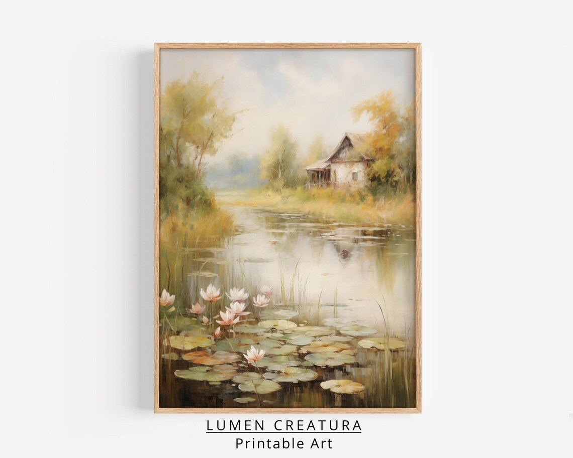 Spring Landscape, Cottagecore Farmhouse Art Print - Image 3