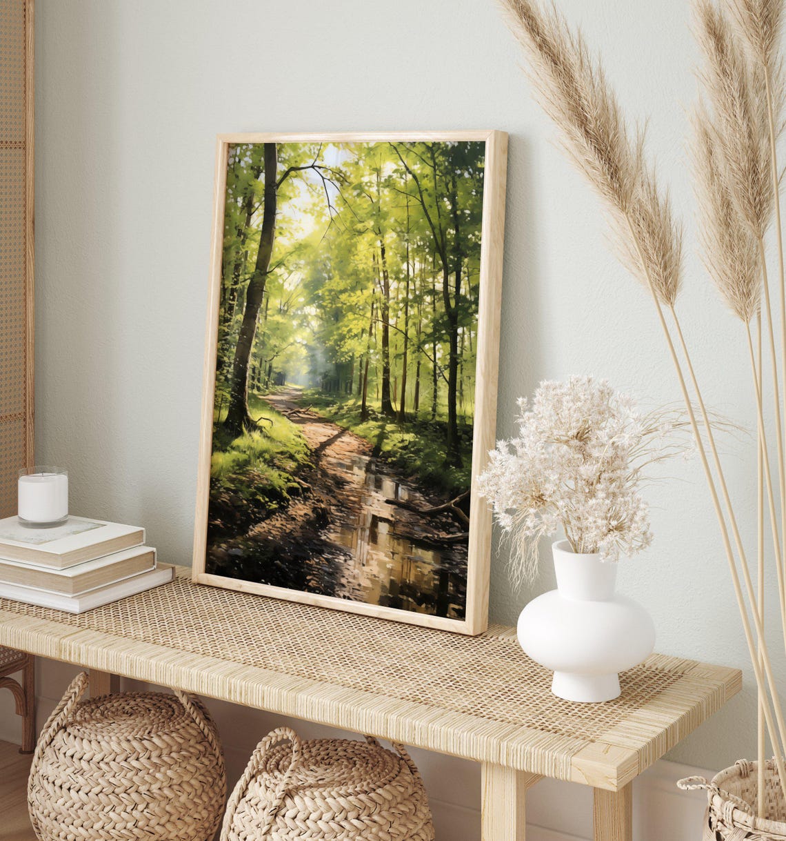 Trees Art Decor Farmhouse Print Vintage Art Print French Countryside Wall Art - Image 2