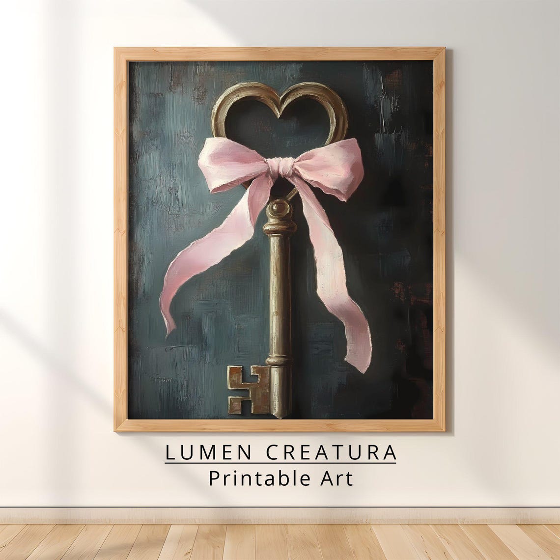 Gold Heart Key Rustic Valentines Day Print Valentines Day Wall Art Moody Valentines Prints - Image 4