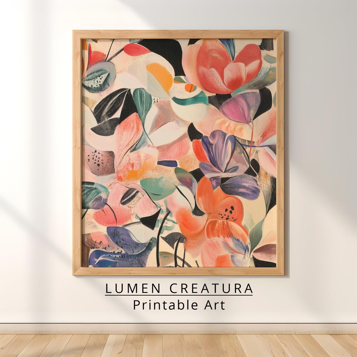 Vintage Abstract Botanical Floral Bouquet Art Print - Image 2