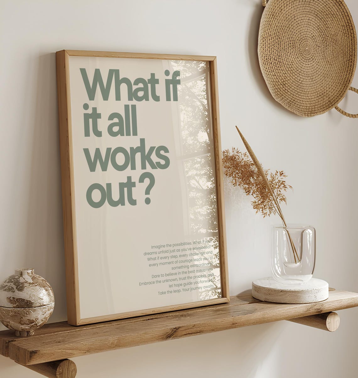 What If It All Works Out Motivational Art Print - Image 3